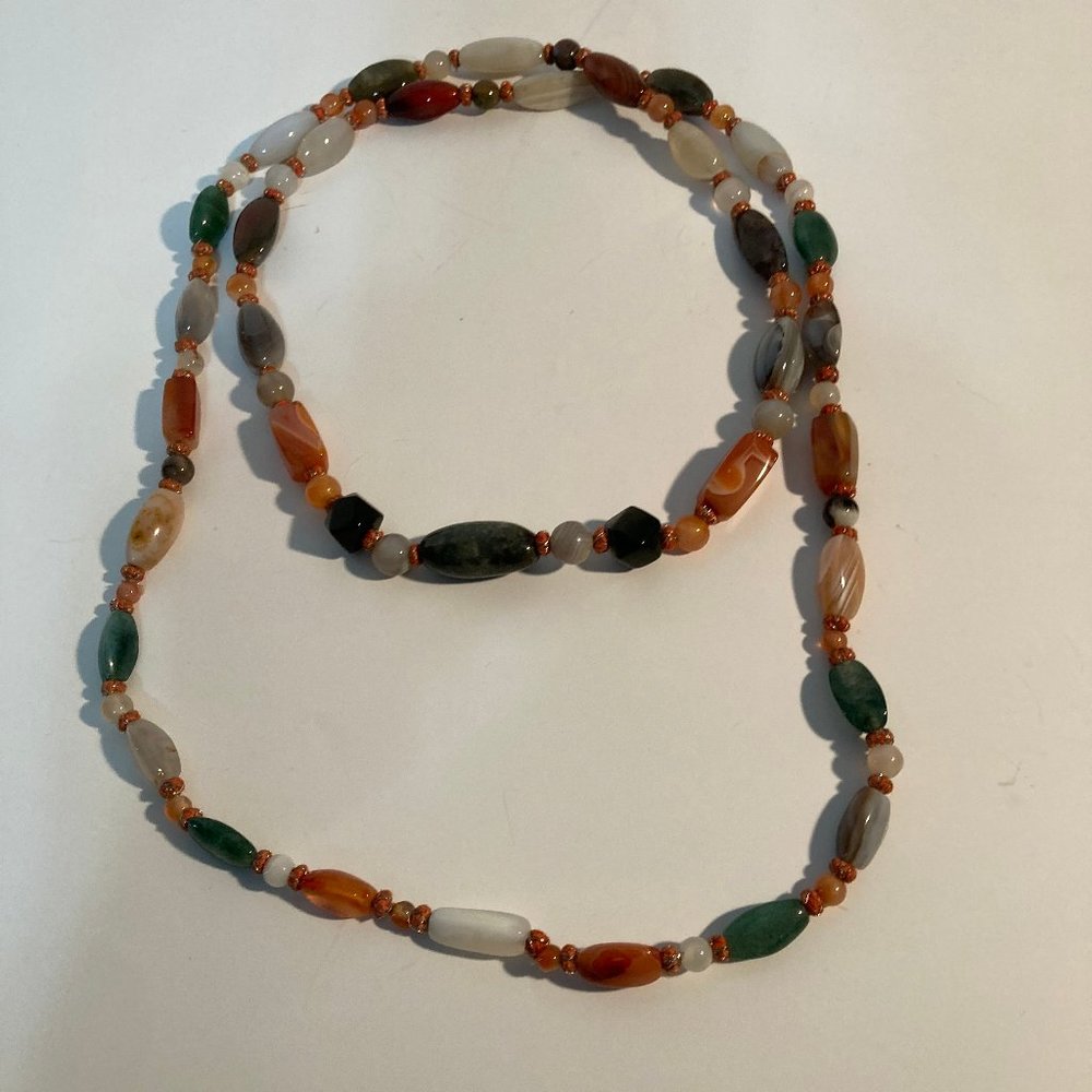 Statement Necklace With Multiple Colored Stones 2… - image 3